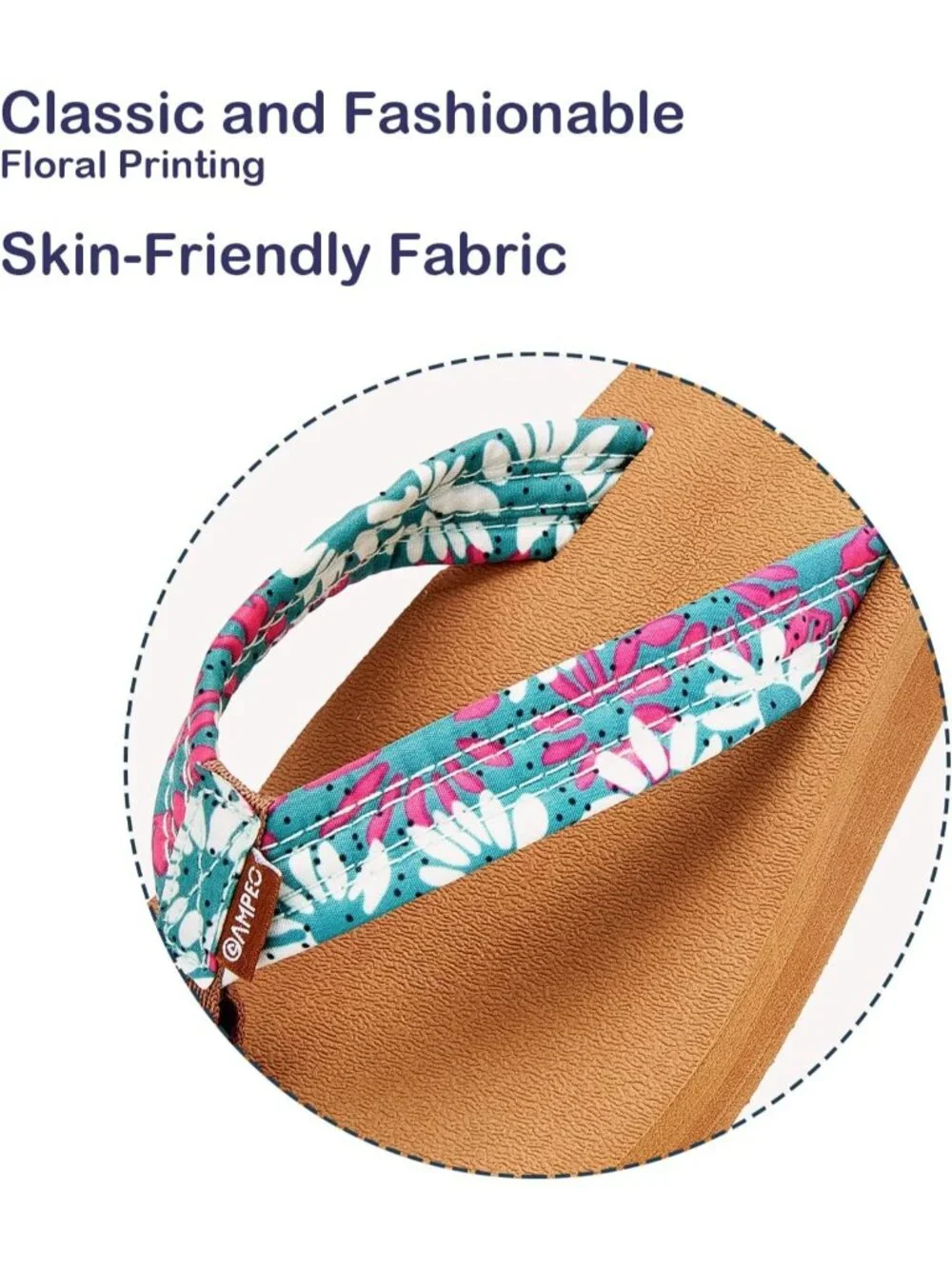 Women's Floral Green Comfortable Flip Flops Summer Casual Beach Thong Sandals